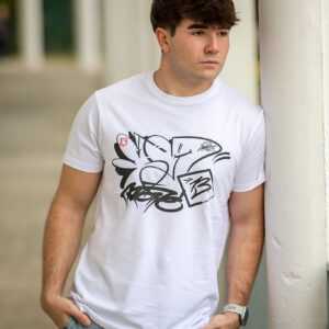 camiseta blanca graffitti